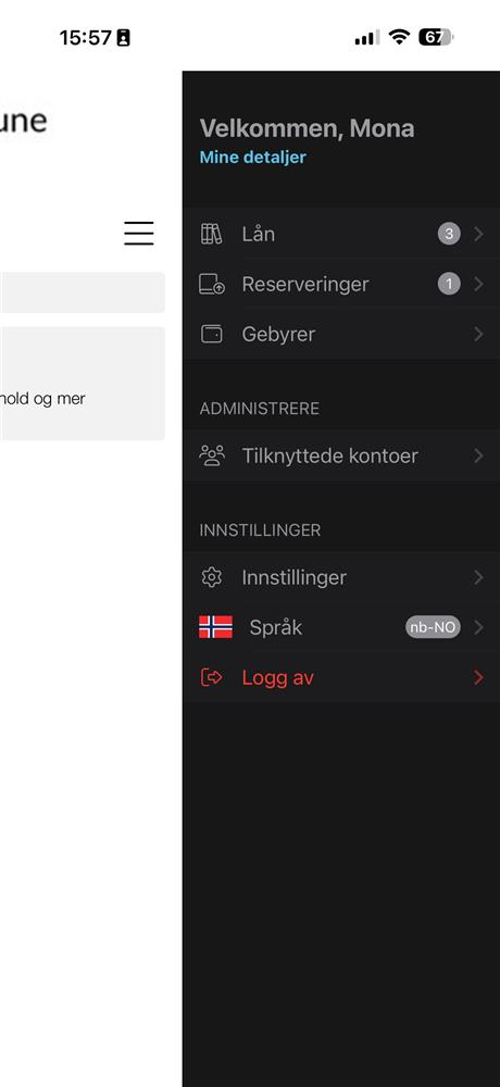 Bibliotekapp - Skjermbilete - Klikk for stort bilete
